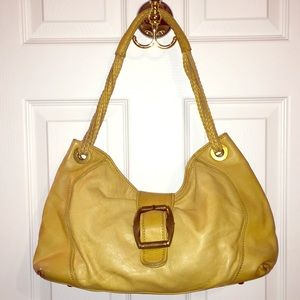 Etienne leather handbag in mustard